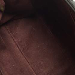 Pre Owned Chanel Black/Burgundy Quilted Glazed Leather Medium Castle Rock Top Handle Bag