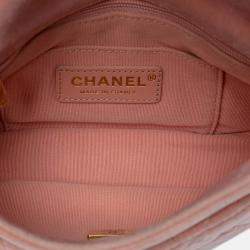 Pre Owned Chanel Mini Quilted Velvet Double Frame Flap