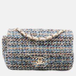 Pre Owned Chanel Mini Rectangular Classic Tweed Single Flap