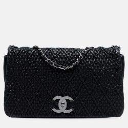 Pre Owned Chanel CC Quilted Astrakhan Flap
