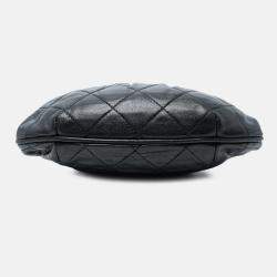 Pre Owned Chanel Quilted Lambskin Frame Bijoux Chain Kiss Lock Belt Bag