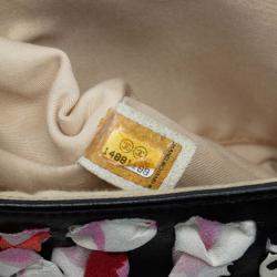 Pre Owned Chanel Medium Classic Lambskin and Silk Ribbon Single Flap