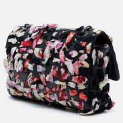 Pre Owned Chanel Medium Classic Lambskin and Silk Ribbon Single Flap