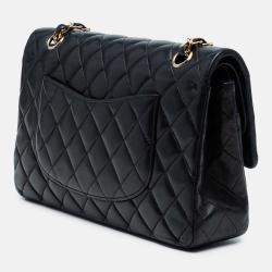 Pre Owned Chanel Medium Classic Lambskin Double Flap
