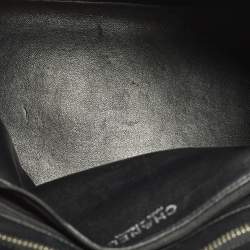 Pre Owned Chanel Black Quilted Caviar Leather Medallion Tote