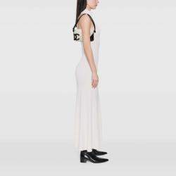 Pre Owned Chanel White Lambskin Cambon Ligne Pochette