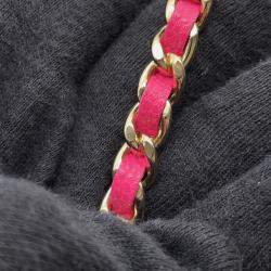 Pre Owned Chanel Matelasse Vanity Chain shoulder Bag Pink Caviar Leather Size Small