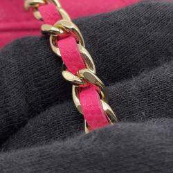Pre Owned Chanel Matelasse Vanity Chain shoulder Bag Pink Caviar Leather Size Small