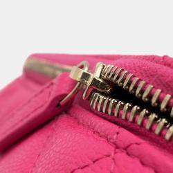 Pre Owned Chanel Matelasse Vanity Chain shoulder Bag Pink Caviar Leather Size Small