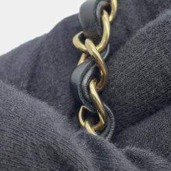 Pre Owned Chanel Mini Matelasse Chain shoulder Bag Black Lambskin Size 20