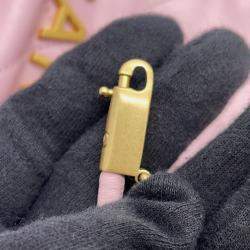 Pre Owned Chanel Chanel22 Chain shoulder Bag Pink Shiny Calf Leather Size Mini