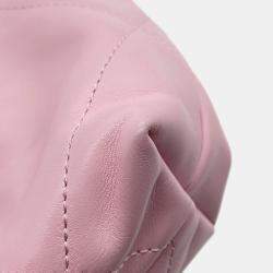 Pre Owned Chanel Chanel22 Chain shoulder Bag Pink Shiny Calf Leather Size Mini