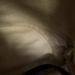 Pre Owned Chanel Deauville Drawstring Shoulder Black/Gray/White Canvas