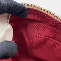 Pre Owned Chanel Gabriel White Aged Calf Leather Size Small