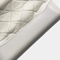 Pre Owned Chanel Gabriel White Aged Calf Leather Size Small