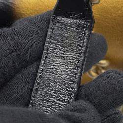 Pre Owned Chanel Boy Chanel Chain shoulder Black/Gold Leather Size Small