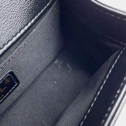 Pre Owned Chanel Boy Chanel Chain shoulder Black/Gold Leather Size Small