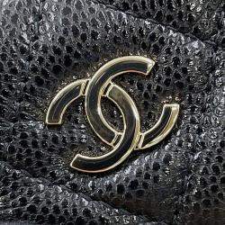 Pre Owned Chanel Matelasse Chain shoulder Bag Timeless Classics Line Black Caviar Leather