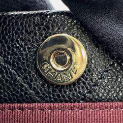 Pre Owned Chanel Matelasse Chain shoulder Bag Timeless Classics Line Black Caviar Leather