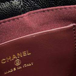 Pre Owned Chanel Matelasse Chain shoulder Bag Timeless Classics Line Black Caviar Leather