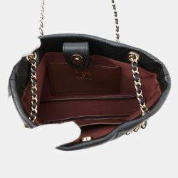 Pre Owned Chanel Matelasse Chain shoulder Bag Timeless Classics Line Black Caviar Leather