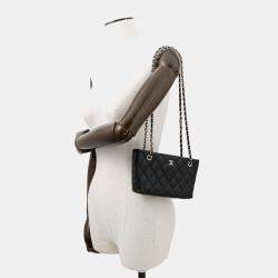 Pre Owned Chanel Matelasse Chain shoulder Bag Timeless Classics Line Black Caviar Leather