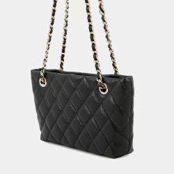 Pre Owned Chanel Matelasse Chain shoulder Bag Timeless Classics Line Black Caviar Leather