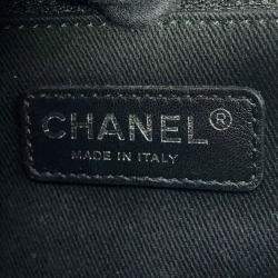 Pre Owned Chanel Matelasse Chain shoulder Bag Black Patent Leather Leather Size 25