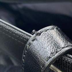 Pre Owned Chanel Paris-Biarritz Tote Bag Black Leather Canvas Size Gm