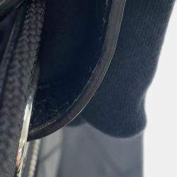 Pre Owned Chanel Paris-Biarritz Tote Bag Black Leather Canvas Size Gm