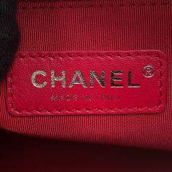 Pre Owned Chanel Gabriel De Chanel Hobo Chain shoulder Bag Beige/Black Calf Leather