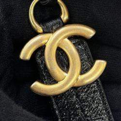 Pre Owned Chanel Gabriel De Chanel Hobo Chain shoulder Bag Beige/Black Calf Leather