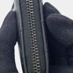 Pre Owned Chanel Matelasse Compact Wallet Black Calf Leather