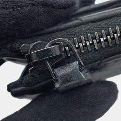 Pre Owned Chanel Matelasse Compact Wallet Black Calf Leather