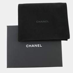 Pre Owned Chanel Matelasse Compact Wallet Black Calf Leather