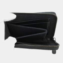 Pre Owned Chanel Matelasse Compact Wallet Black Calf Leather