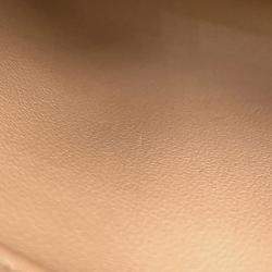 Pre Owned Chanel Matelasse Top Handle 2-Way Chain Shoulder Bag Beige Shiny Lambskin Size Small