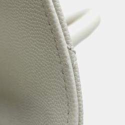 Pre Owned Chanel Coco Handle 2Way Handbag White Caviar Leather Size Xs