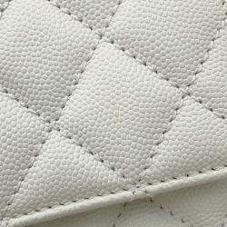 Pre Owned Chanel Coco Handle 2Way Handbag White Caviar Leather Size Xs