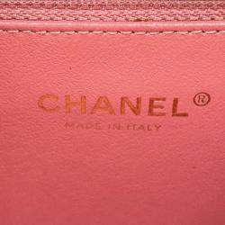 Pre Owned Chanel Ccfiligree 2Wayshoulder Bag Pink Caviar Leather