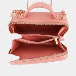 Pre Owned Chanel Ccfiligree 2Wayshoulder Bag Pink Caviar Leather