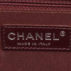 Pre Owned Chanel Navy Blue Quilted Leather Large Coco Boy Camera Case Bag