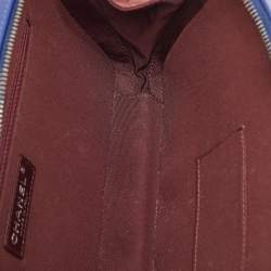 Pre Owned Chanel Navy Blue Quilted Leather Large Coco Boy Camera Case Bag