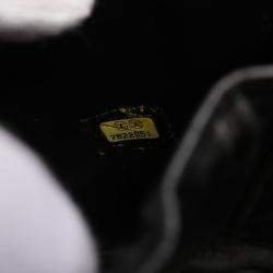 Pre Owned Chanel Coco Mark Hand Vertical Vanity Bag Leather Black