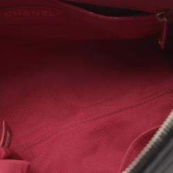 Pre Owned Chanel Matelasse Bowling Chain Shoulder Bag Leather Black