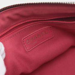 Pre Owned Chanel Matelasse Bowling Chain Shoulder Bag Leather Black