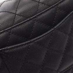 Pre Owned Chanel Coco Handle Xxs 2Way Handbag Grained Calfskin Black