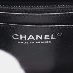 Pre Owned Chanel Mini Matelasse Chain Shoulder Bag Grained Calfskin Black