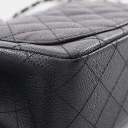 Pre Owned Chanel Mini Matelasse Chain Shoulder Bag Grained Calfskin Black