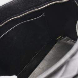 Pre Owned Chanel Medallion Tote Hand Bag Leather Black